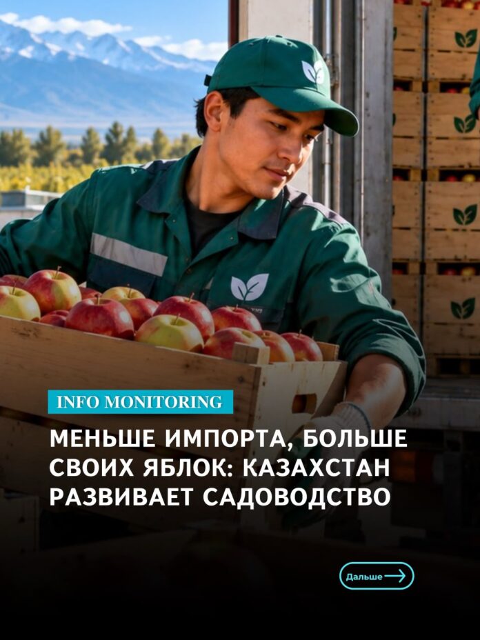 ИМПОРТ АЗАЙЫП, ОТАНДЫҚ АЛМА ӨНДІРІСІ АРТАДЫ: ҚАЗАҚСТАН БАҚША ӨНІМІН ДАМЫТУДА